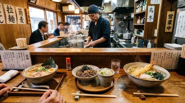 Japon : quelle est la différence entre ramen, udon et soba ? différence entre ramen, udon et soba
